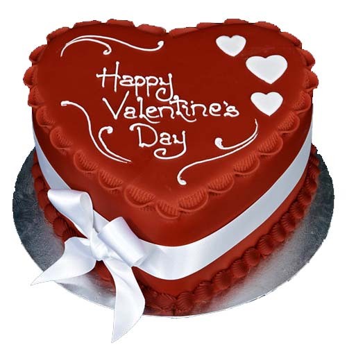 Valentine Red Heart Cake